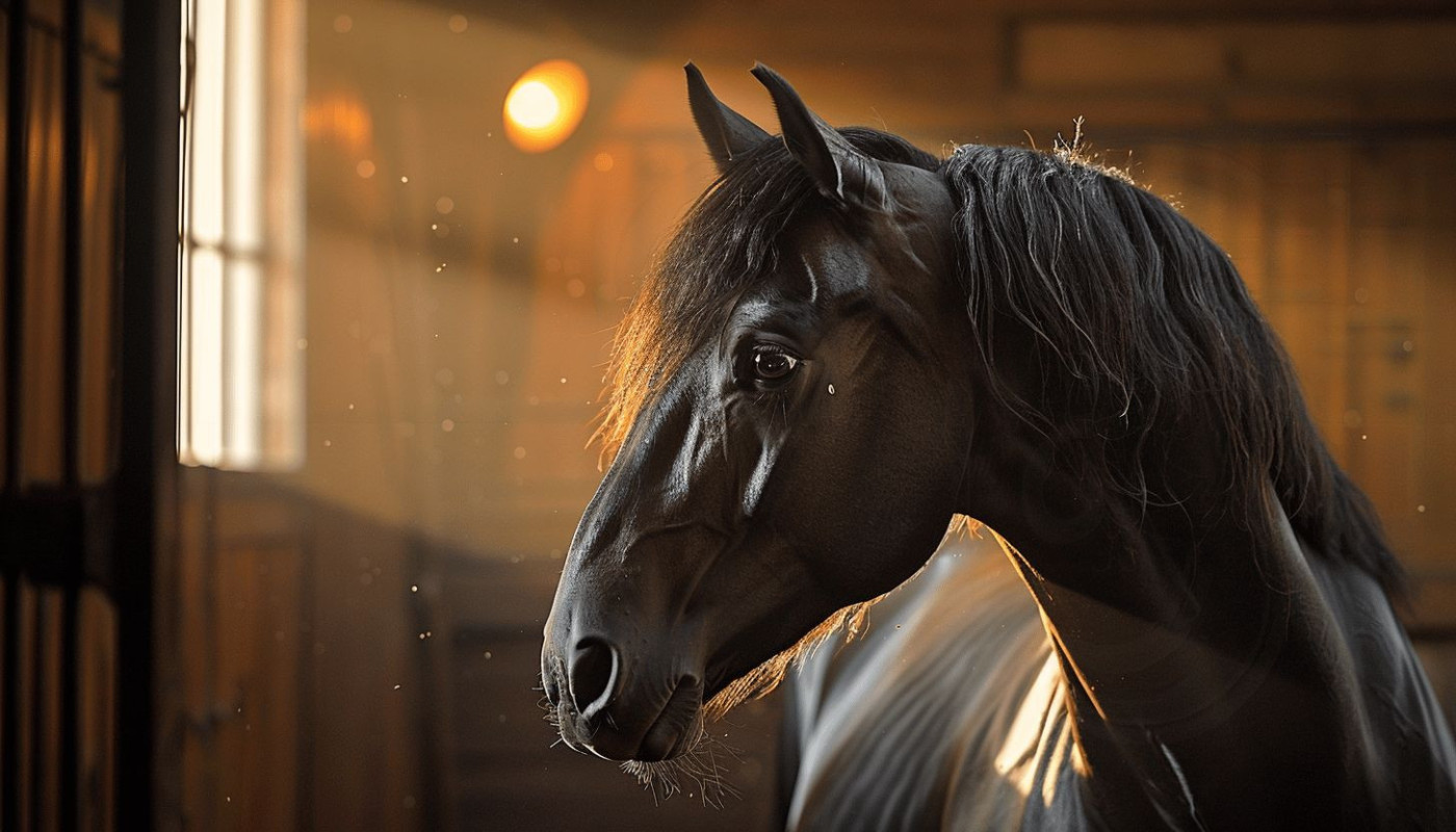 Comprendre le comportement du cheval : pourquoi met-il sa tête au mur ?