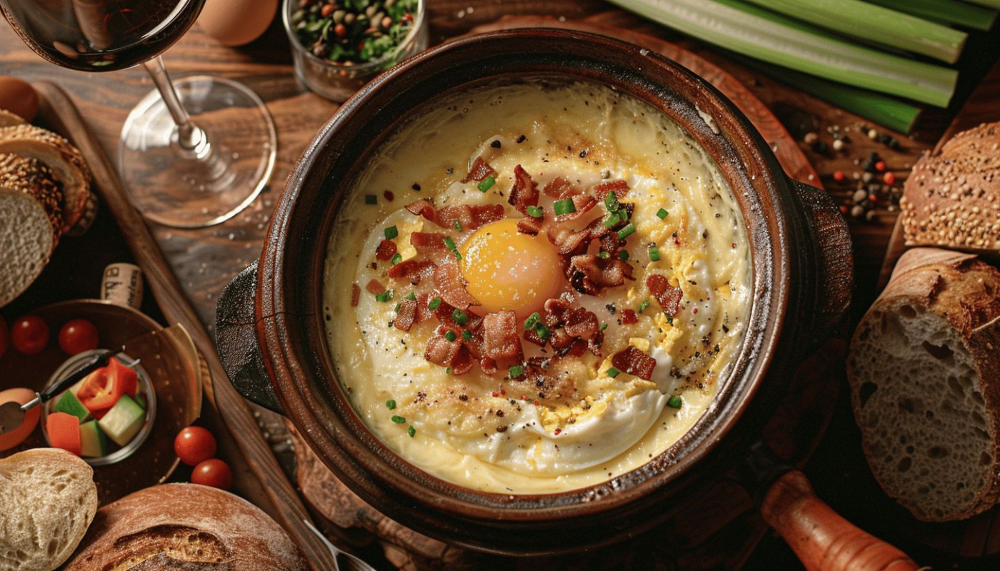 Découverte culinaire : l'oeuf en version fondue savoyarde