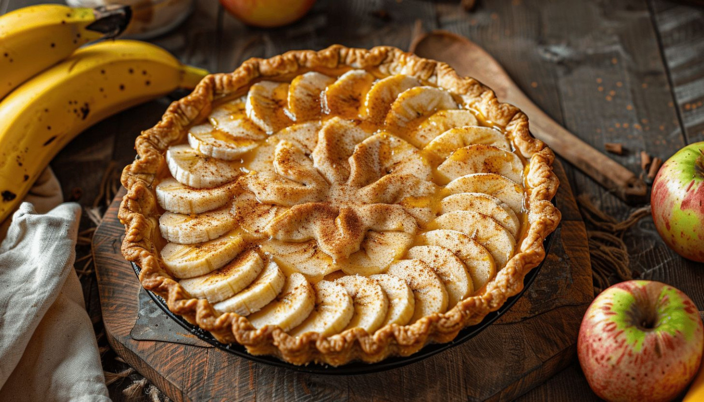 La délicieuse fusion de la tarte pommes bananes