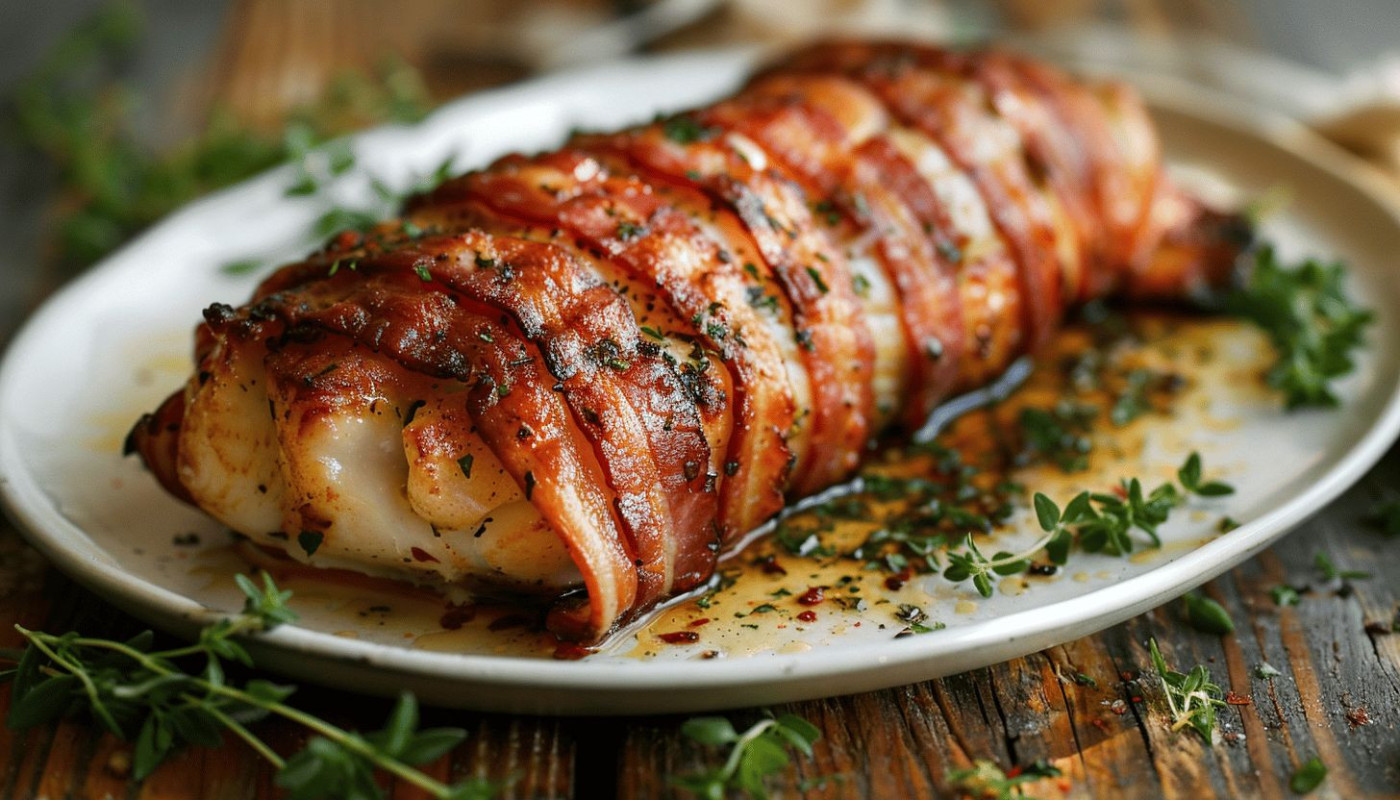 Recette de rôti de lotte au lard fumé : gourmandise et originalité à l'honneur